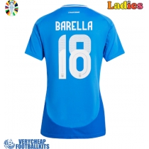 Italy Nicolo Barella #18 Replica Home Shirt Ladies Euro 2024 Short Sleeve
